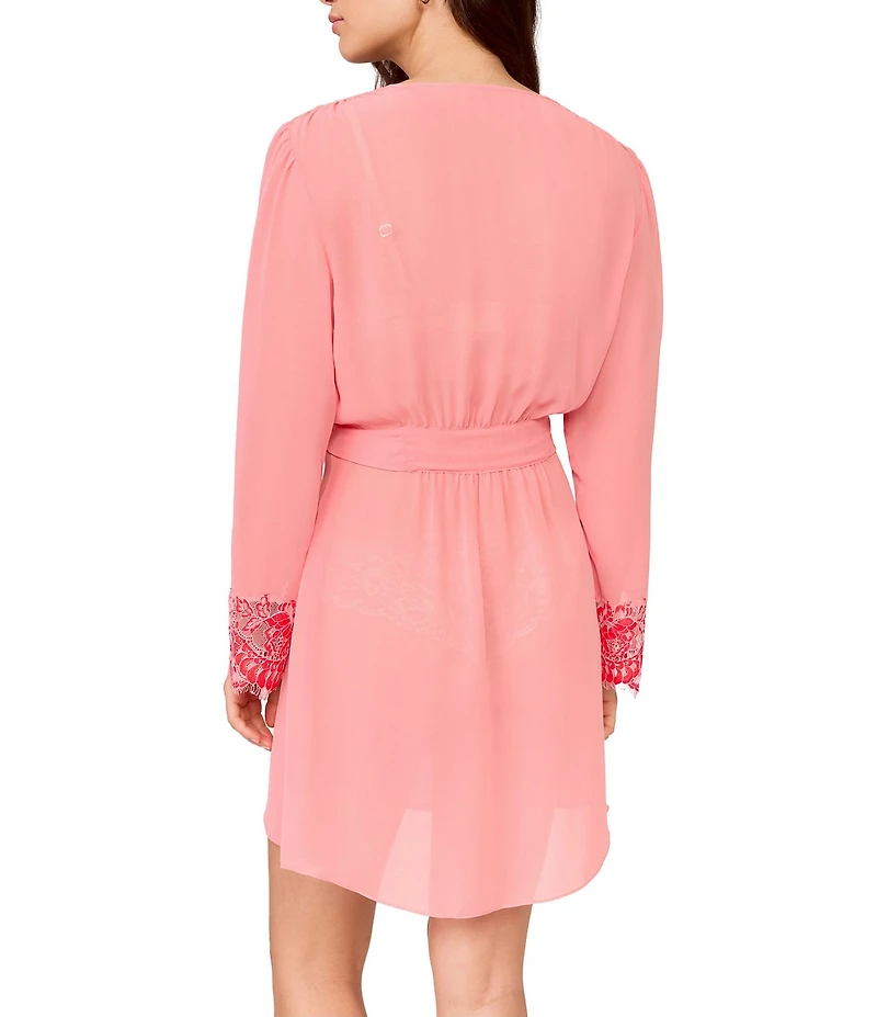 Rya Collection Shoreline Long Sleeve V-Neck Chiffon Robe