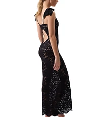 Rya Collection Stretch Lace Bow Amour Long Gown