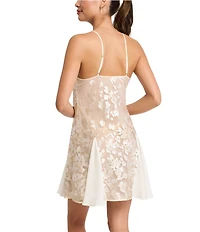 Rya Collection Vija Sleeveless V-Neck Ombre Embroidered Lined Bridal Chemise