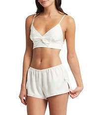 Rya Collection Shimmer Shimmer Charmeuse Bralette and Short Set