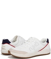 Ryka Courtside Leather Pickleball Perforated Detail Sneakers