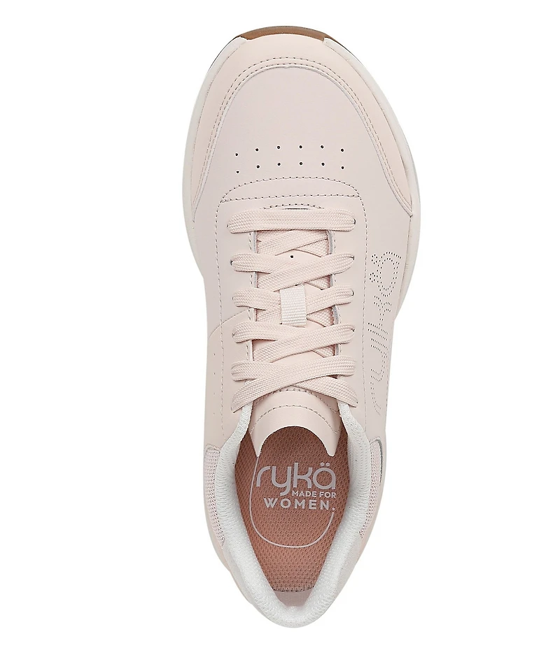 Ryka Courtside Leather Pickleball Perforated Detail Sneakers