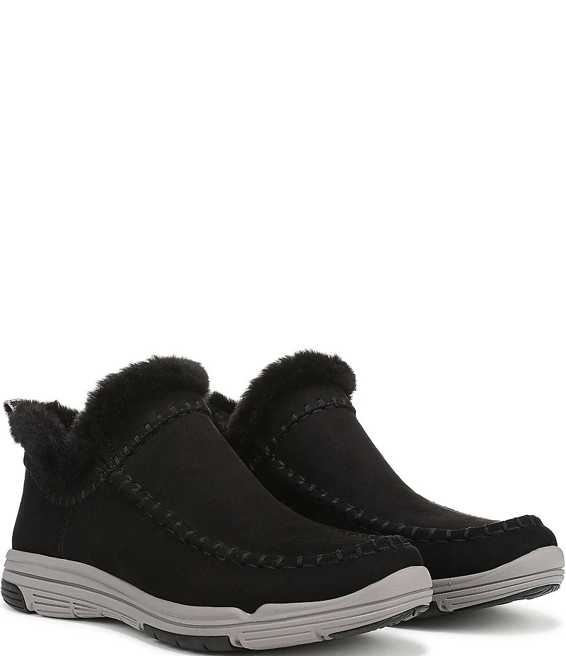Ryka Women's Arrow Faux Fur Sherpa Collar Ankle Booties
