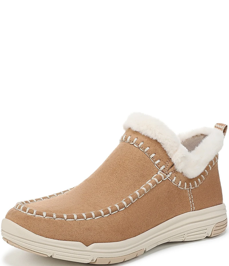 Ryka Women's Arrow Faux Fur Sherpa Collar Ankle Booties
