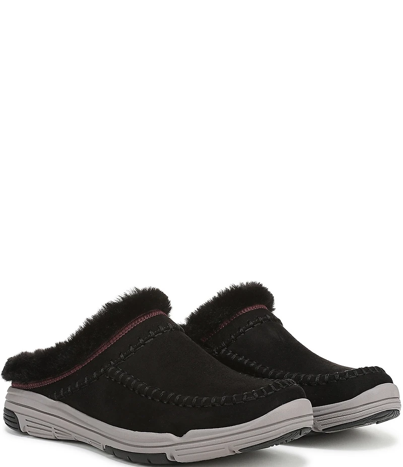 Ryka Women's Arrow Faux Fur Sherpa Collar Mule Slippers