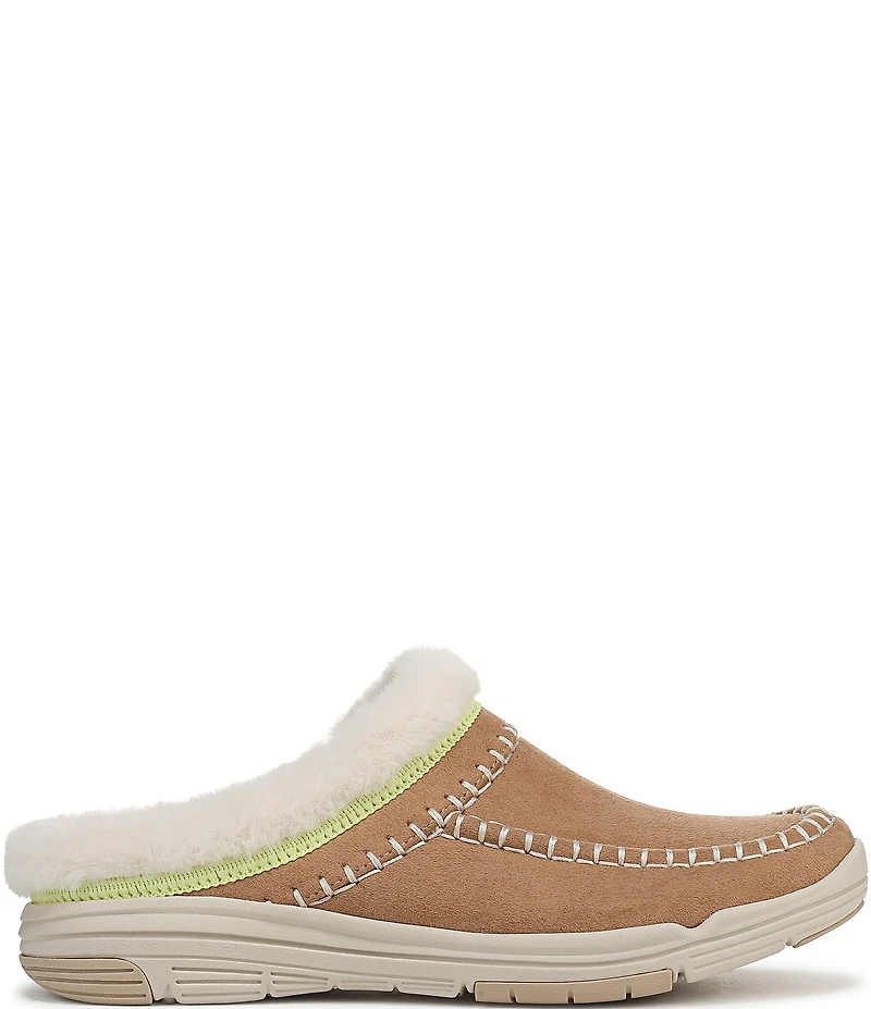 Ryka Women's Arrow Faux Fur Sherpa Collar Mule Slippers