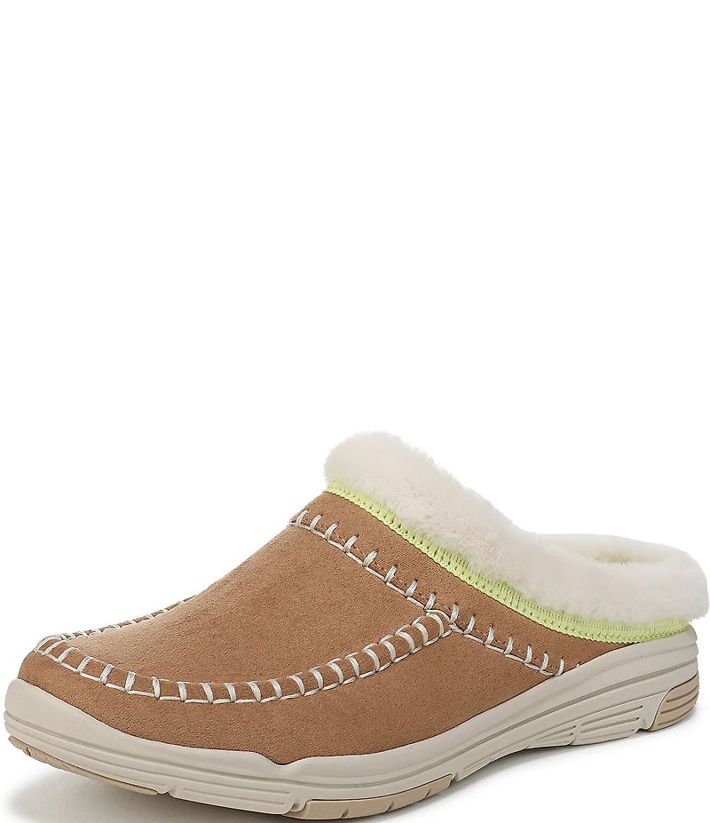 Ryka Women's Arrow Faux Fur Sherpa Collar Mule Slippers