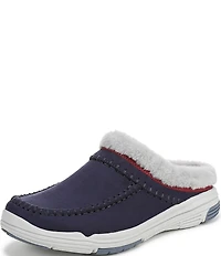 Ryka Women's Arrow Faux Fur Sherpa Collar Mule Slippers