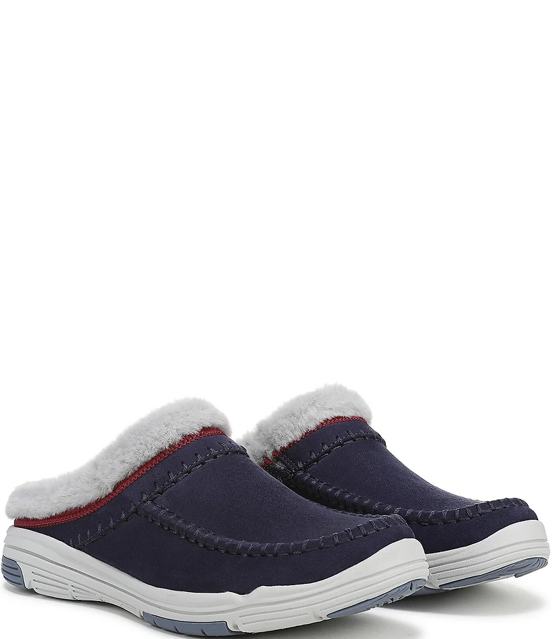 Ryka Women's Arrow Faux Fur Sherpa Collar Mule Slippers