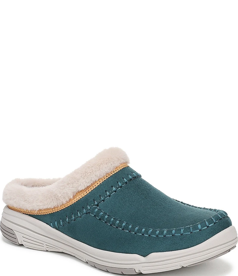 Ryka Women's Arrow Faux Fur Sherpa Collar Mule Slippers