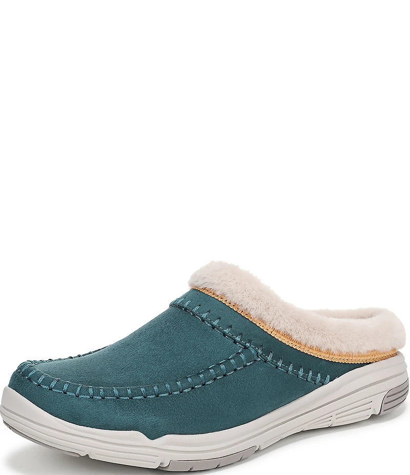 Ryka Women's Arrow Faux Fur Sherpa Collar Mule Slippers