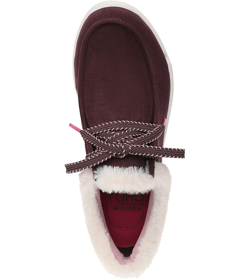 Ryka Women's Avid Faux Fur Trim Slip On Sneakers