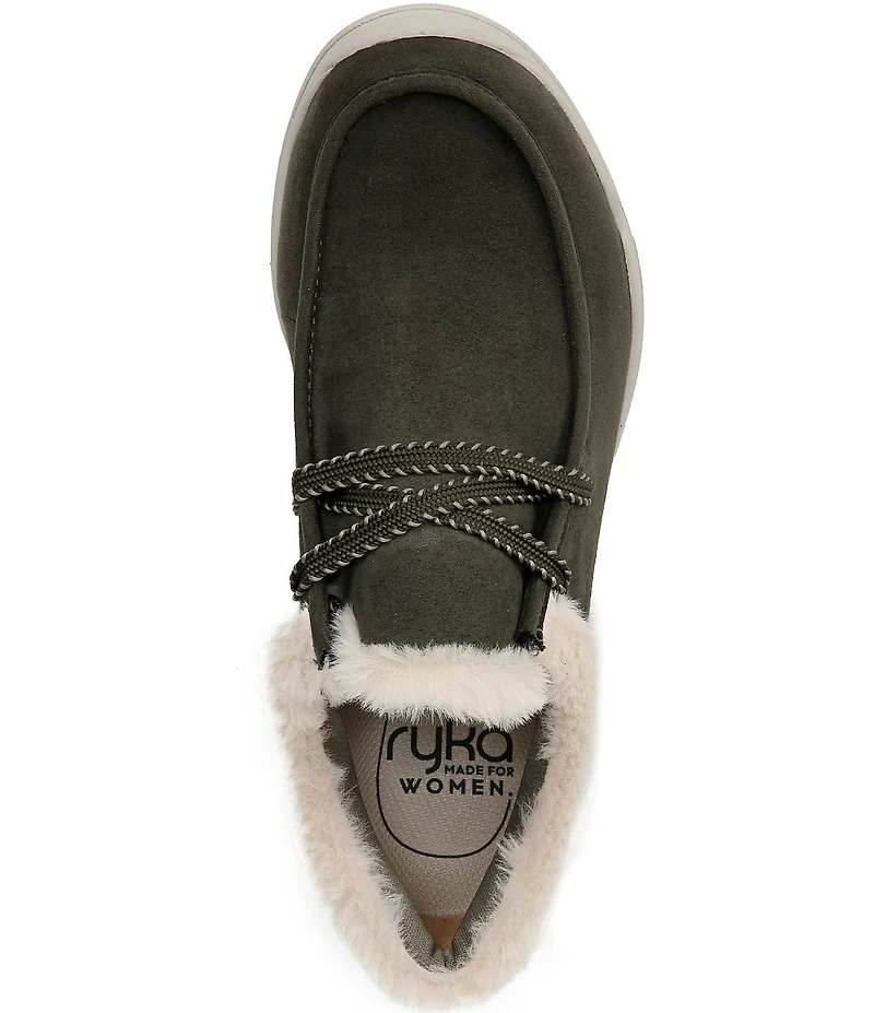 Ryka Women's Avid Faux Fur Trim Slip On Sneakers