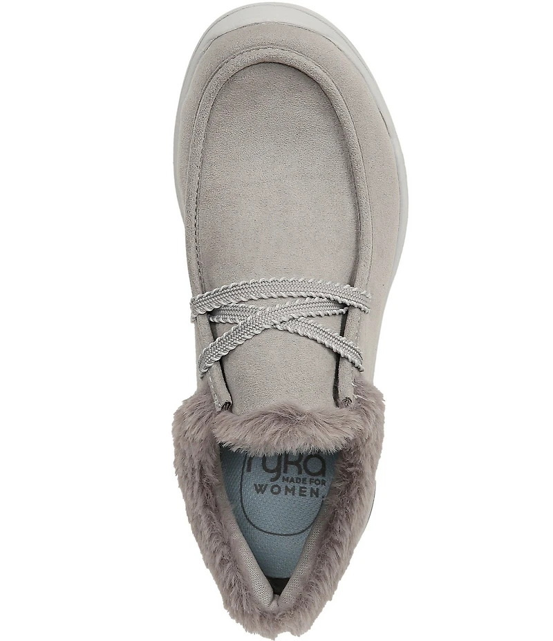 Ryka Women's Avid Faux Fur Trim Slip On Sneakers