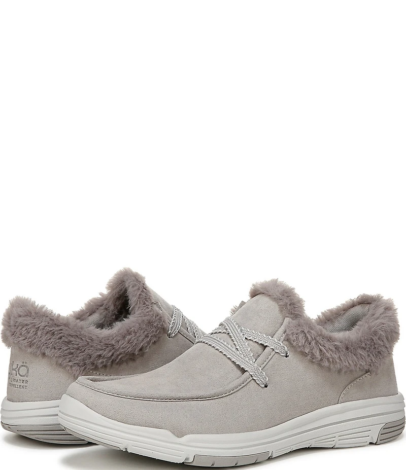 Ryka Women's Avid Faux Fur Trim Slip On Sneakers