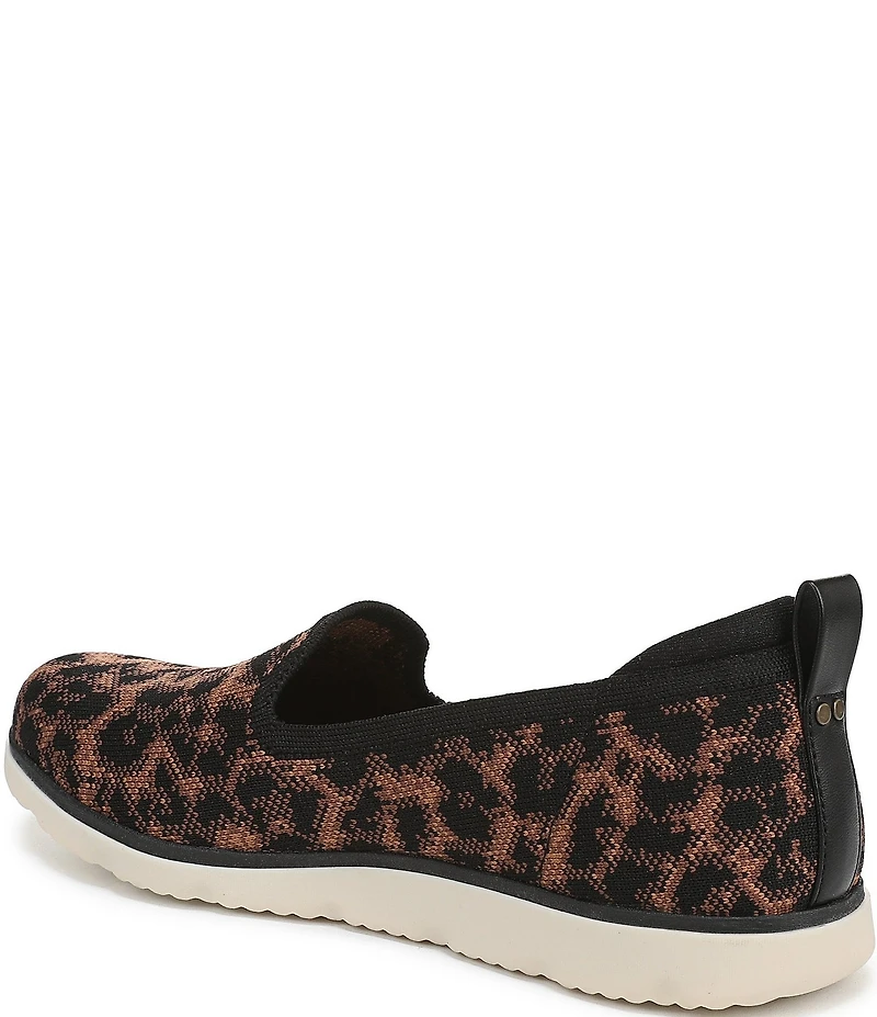 Ryka Women's Effortless Leopard Print Knit Washable Slip On Sneakers