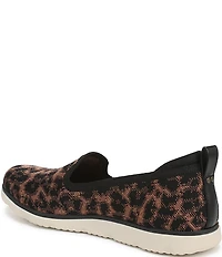 Ryka Women's Effortless Leopard Print Knit Washable Slip On Sneakers