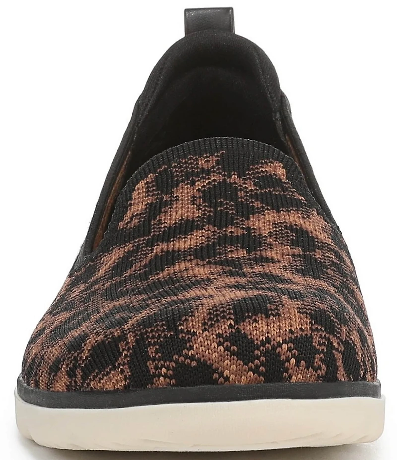 Ryka Women's Effortless Leopard Print Knit Washable Slip On Sneakers