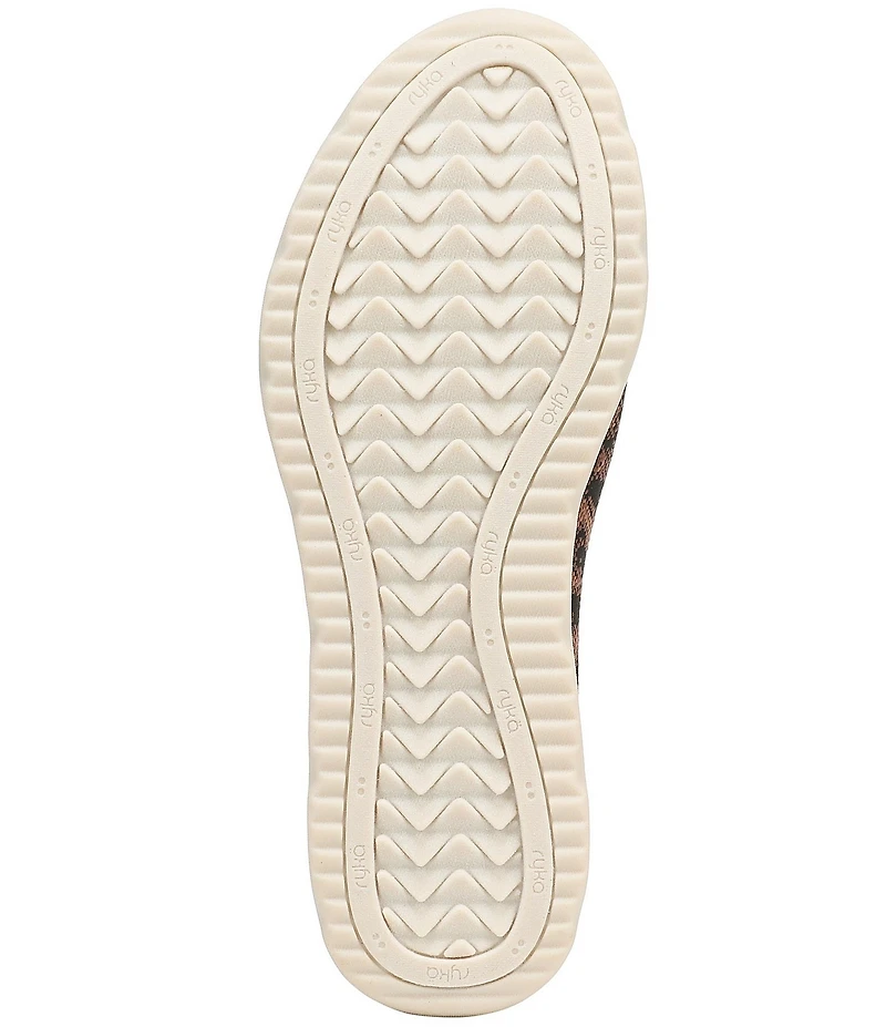 Ryka Women's Effortless Leopard Print Knit Washable Slip On Sneakers