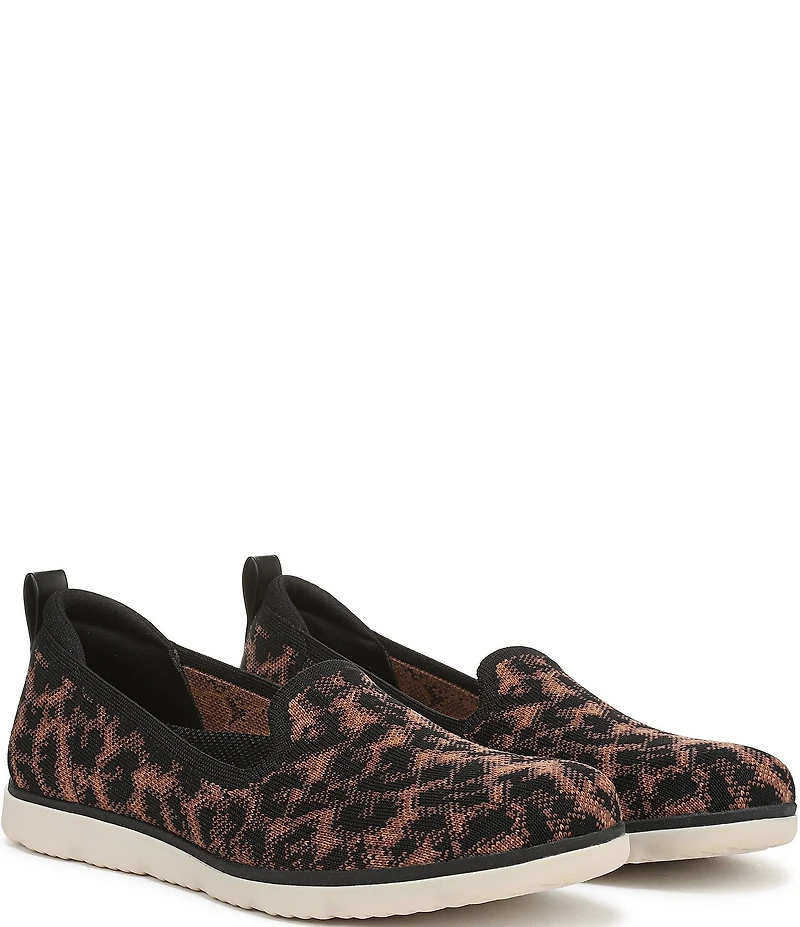 Ryka Women's Effortless Leopard Print Knit Washable Slip On Sneakers