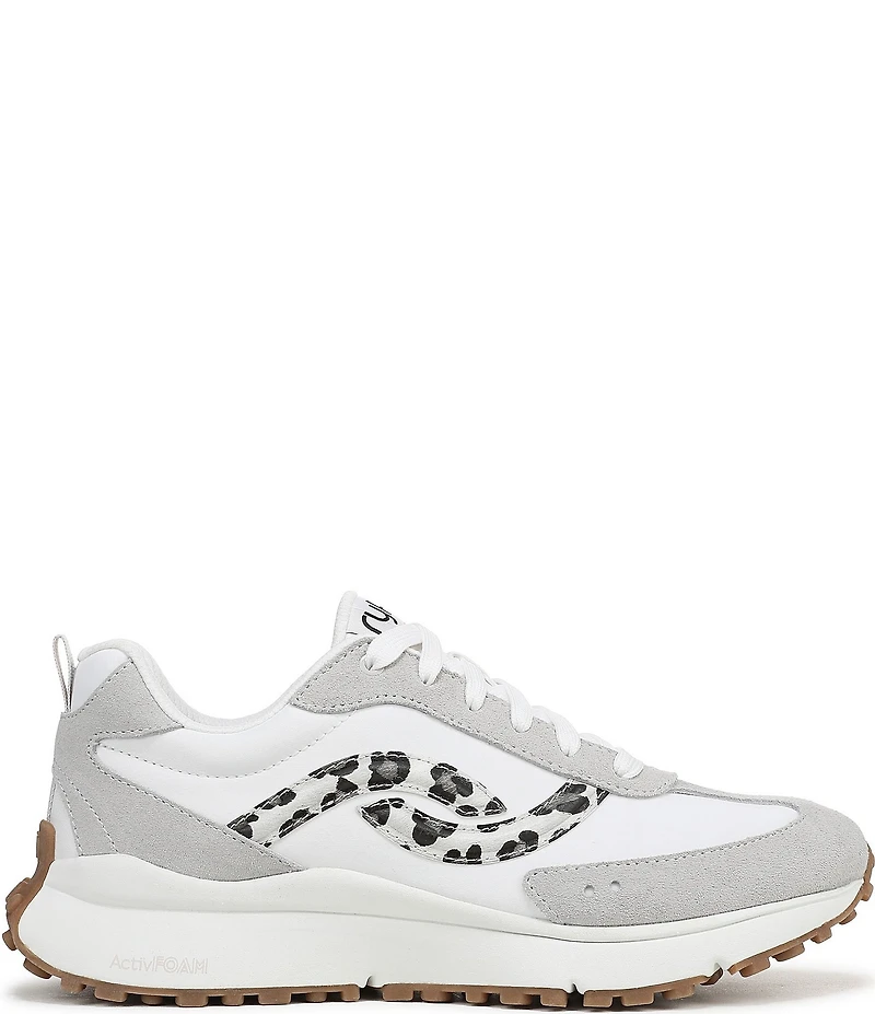 Ryka Women's Jetsetter Leopard Print Nylon and Suede Sneakers