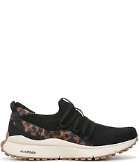 Ryka Women's Jump Start Lace Stretch Leopard Print Knit Slip On Sneakers