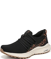 Ryka Women's Jump Start Lace Stretch Leopard Print Knit Slip On Sneakers