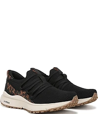 Ryka Women's Jump Start Lace Stretch Leopard Print Knit Slip On Sneakers