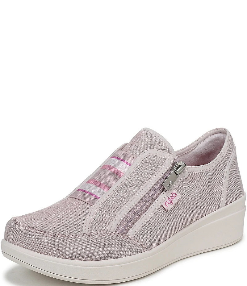 Ryka Women's Lounge Zip Washable Wedge Sneakers