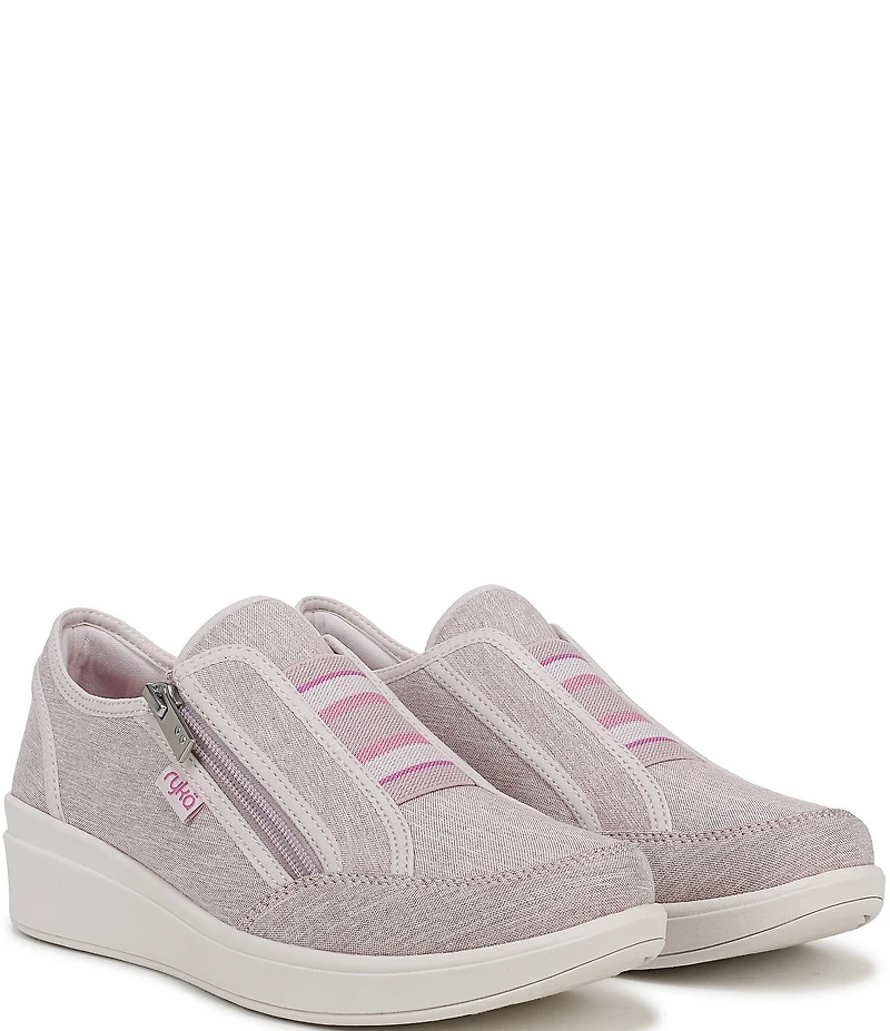 Ryka Women's Lounge Zip Washable Wedge Sneakers