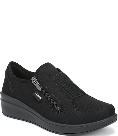 Ryka Women's Lounge Zip Washable Wedge Sneakers