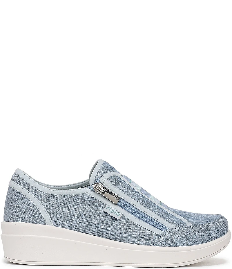 Ryka Women's Lounge Zip Washable Wedge Sneakers