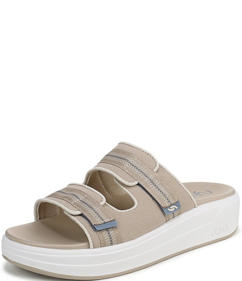 Ryka Women's Viv Banded Platform Slide Sandals