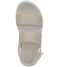 Ryka Women's Viv Glitter Vinyl EVA Slingback Sandals