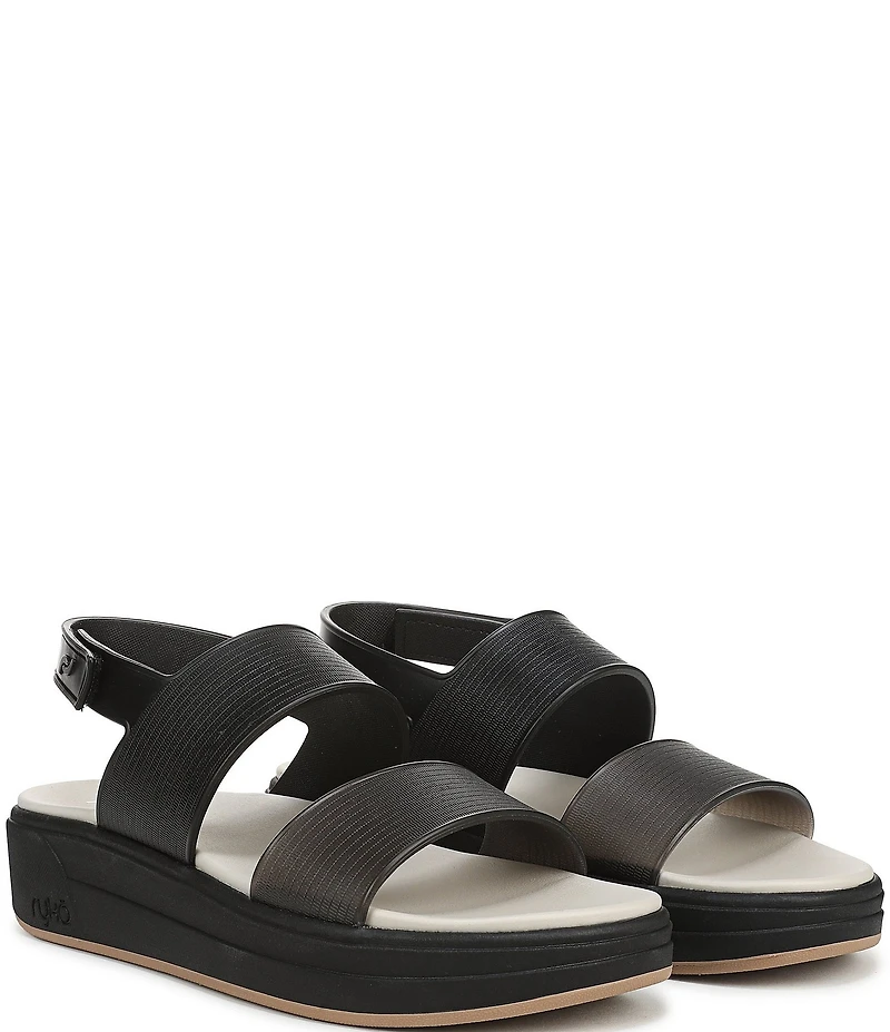 Ryka Women's Viv Vinyl EVA Slingback Sandals