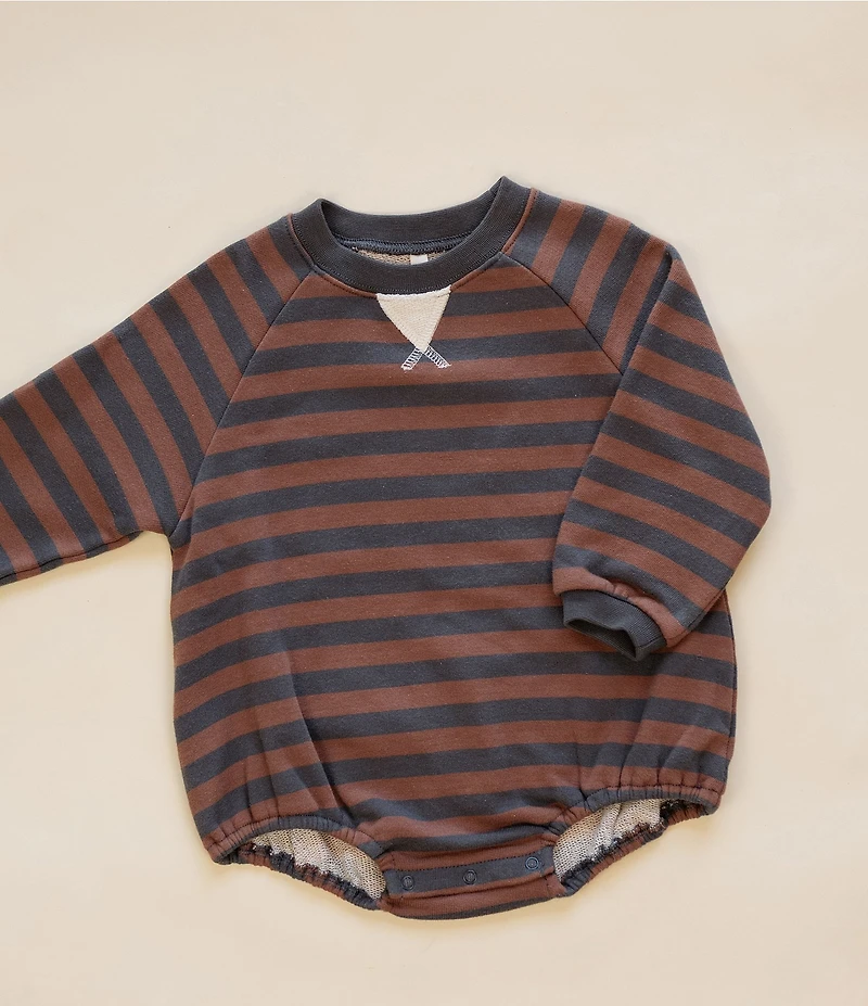 Rylee + Cru Baby Boys Mulberry Stripe Romper