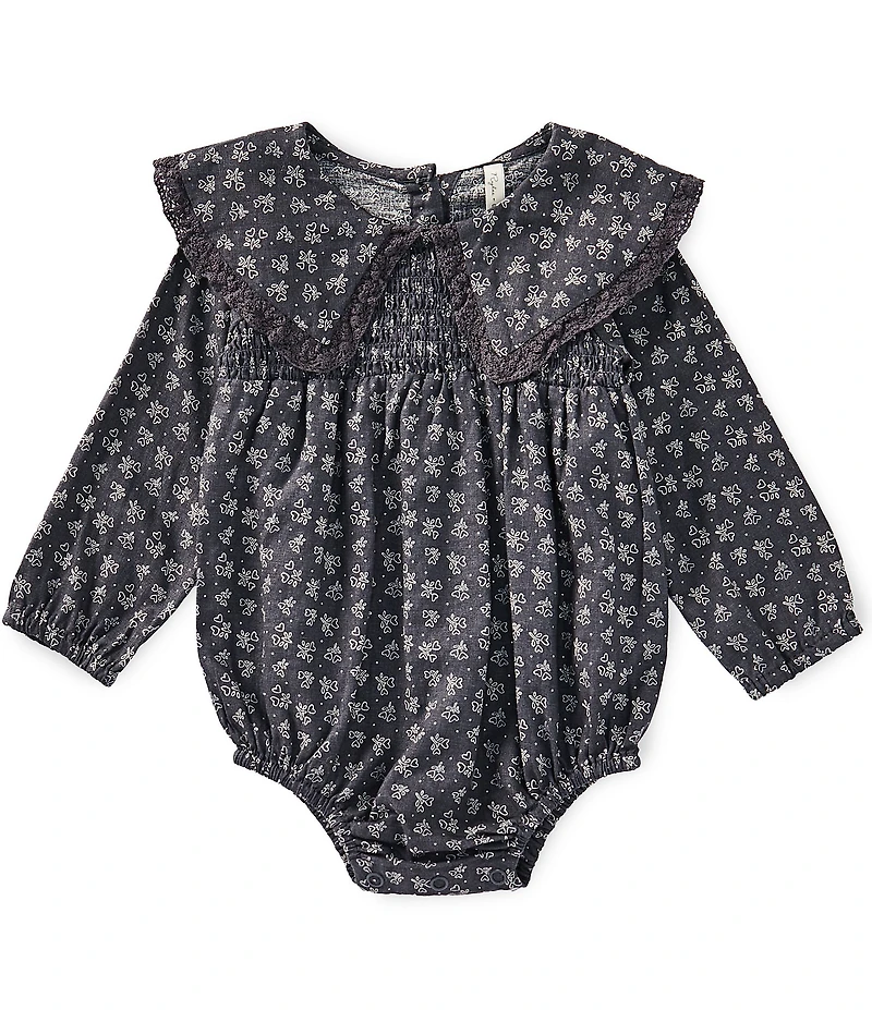 Rylee + Cru Baby Girls Fern Ditsy Heart Romper
