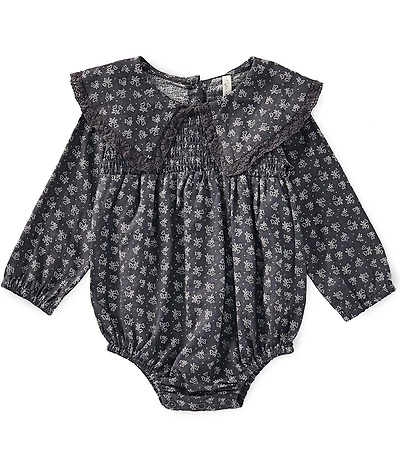 Rylee + Cru Baby Girls Fern Ditsy Heart Romper