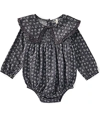 Rylee + Cru Baby Girls Fern Ditsy Heart Romper