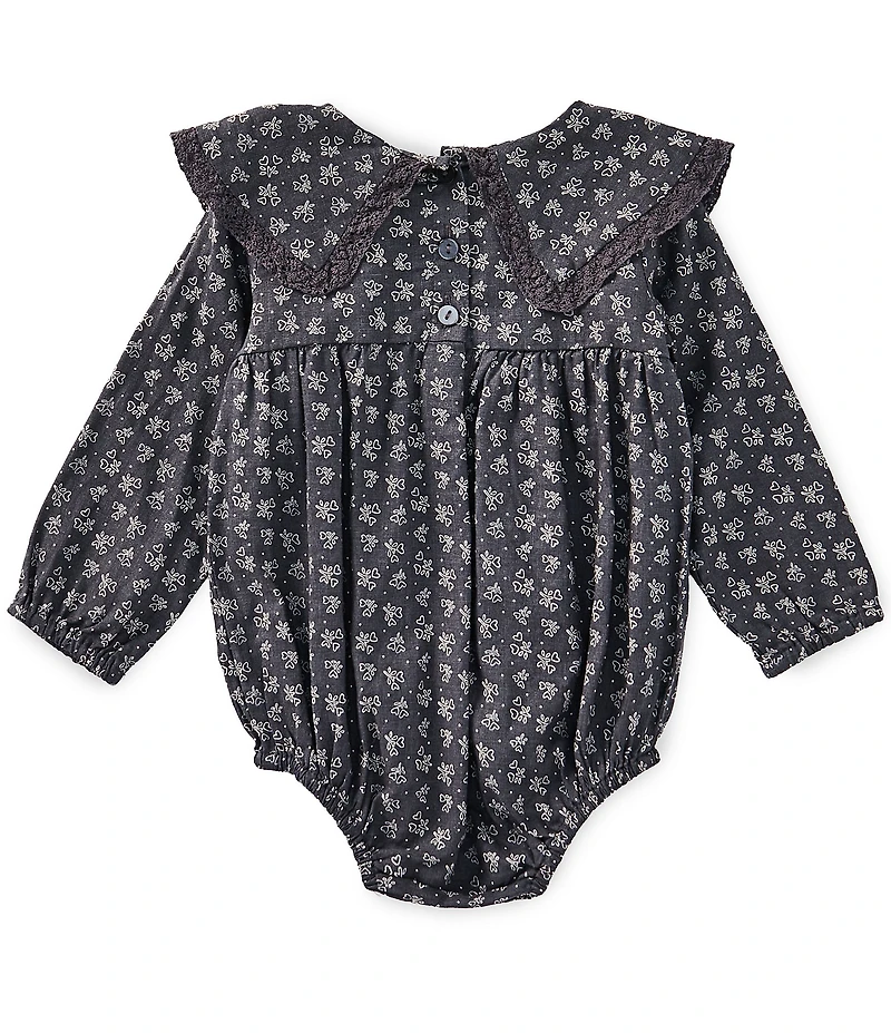 Rylee + Cru Baby Girls Fern Ditsy Heart Romper