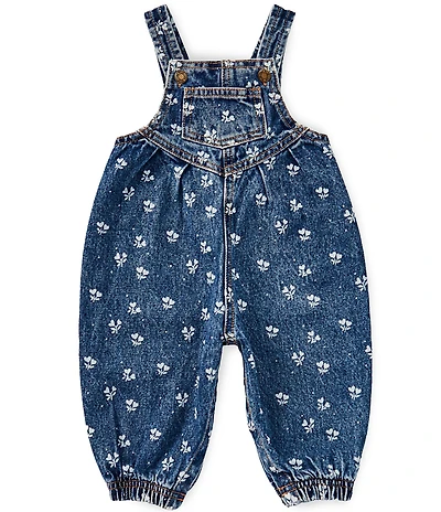 Rylee + Cru Baby Girls Vintage Heart Overalls