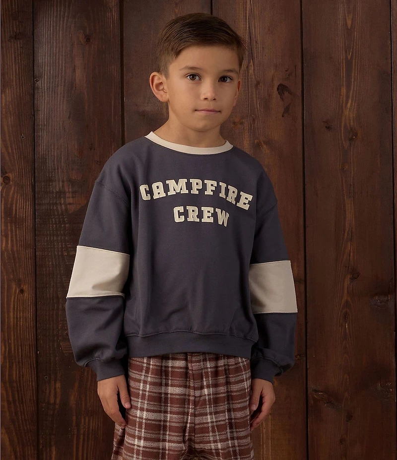Rylee + Cru Little Boys Campfire Crew Sweatshirt