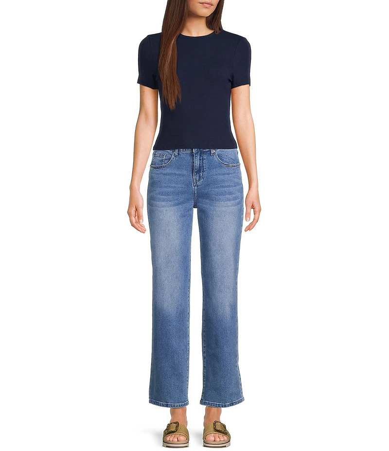 Sadie & Sage Denim 5-Pocket Straight Leg Full Length Jeans