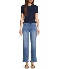 Sadie & Sage Denim 5-Pocket Straight Leg Full Length Jeans