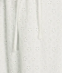 Sadie & Sage Eyelet Drawstring Waist Midi Skirt