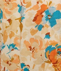 Sadie & Sage Flat Front Floral Printed Shorts