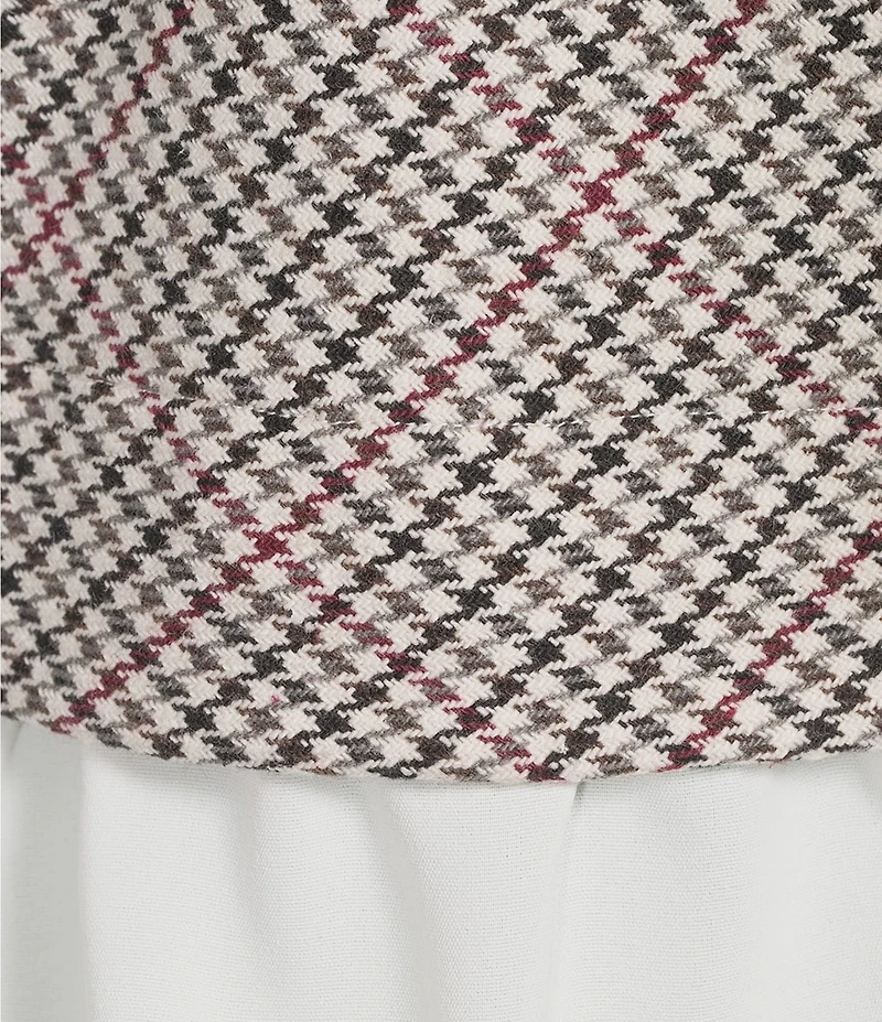 Sadie & Sage Mixed Media Plaid Top