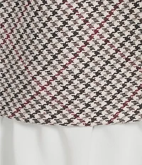 Sadie & Sage Mixed Media Plaid Top