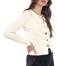 Sadie & Sage Heart Button Front Sweater