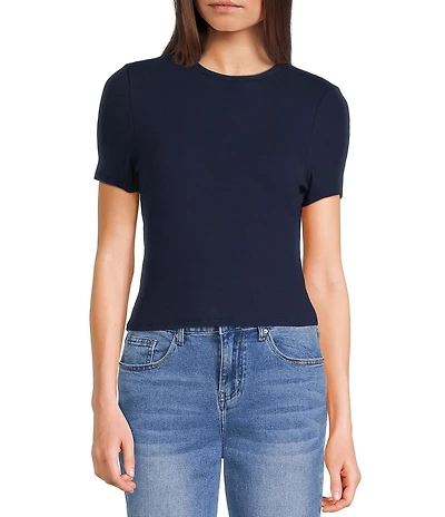 Sadie & Sage Knit Short Sleeve Fitted Top